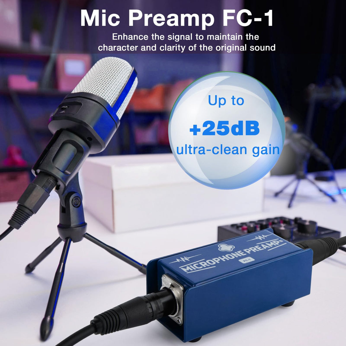 Dynamic Mic Preamp Gain Booster V822