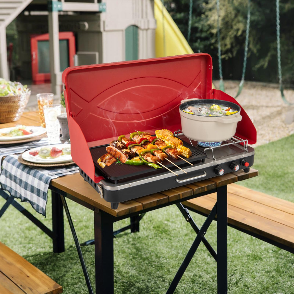 Portable Propane Gas Grill & Stove X2079