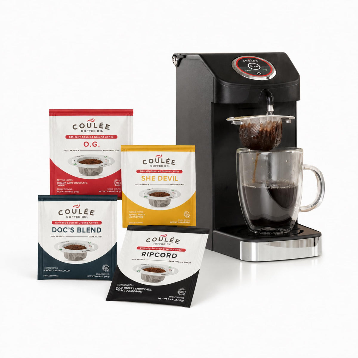 Single Serve Pour Over Coffee Maker Stainless Steel Black U9989