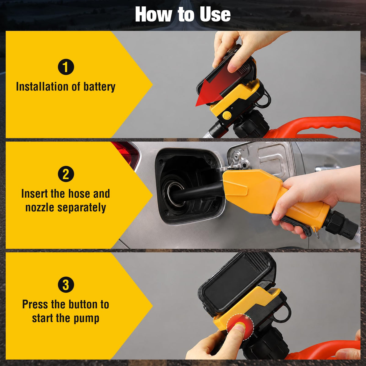 Cordless Fuel Transfer Pump with Auto-Stop Nozzle Z353