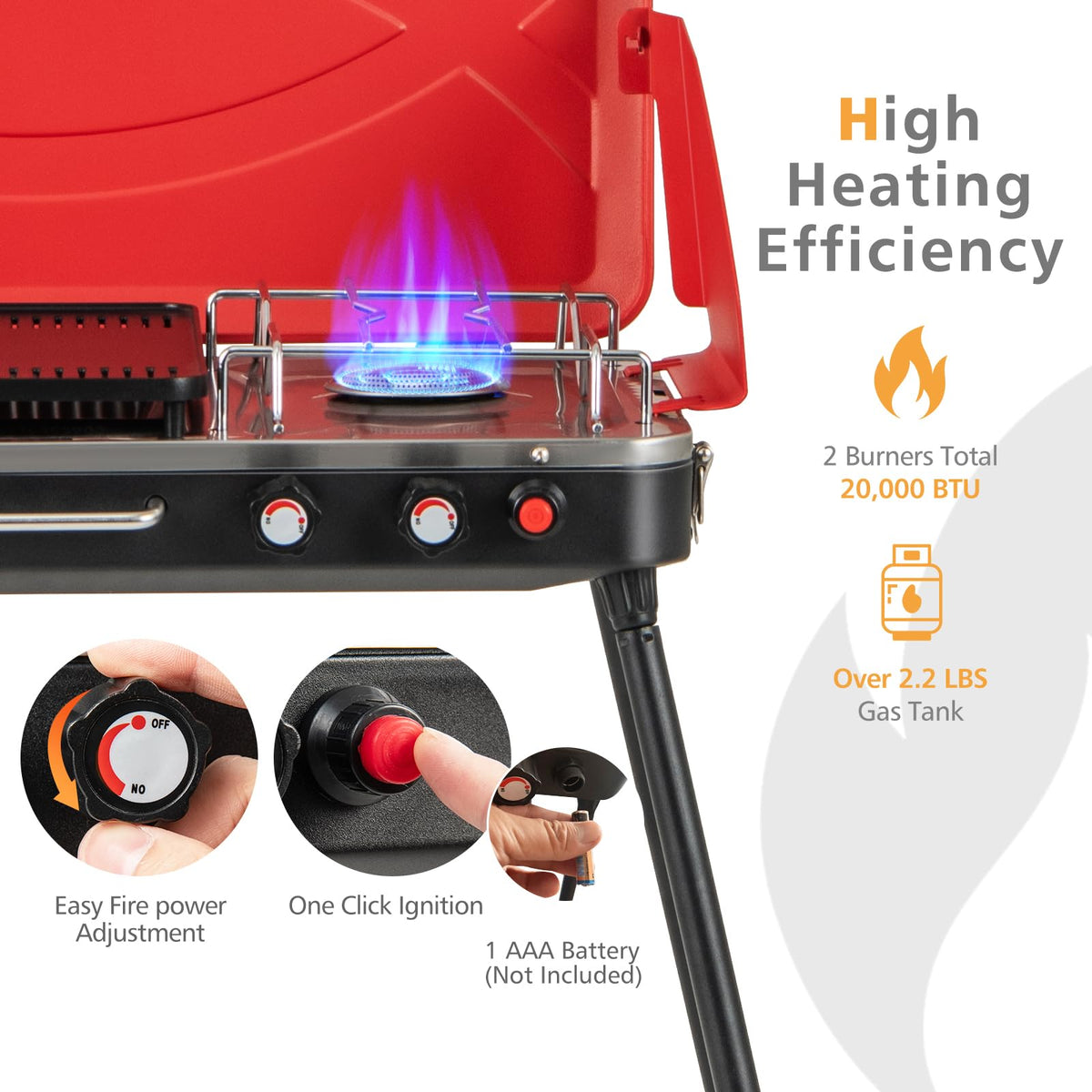 Portable Propane Gas Grill & Stove X2079