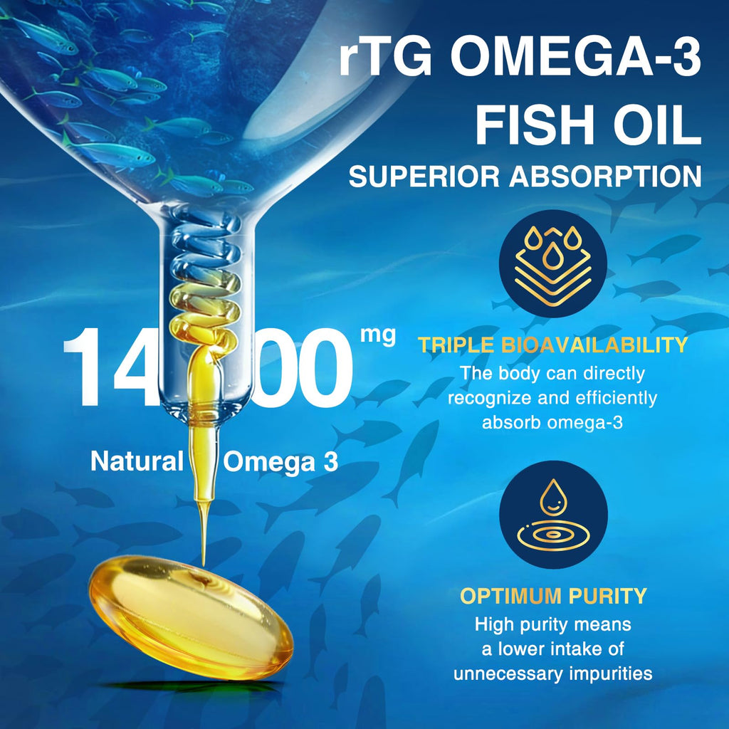 Omega 3 Fish Oil 2000mg 120 Softgels H7491