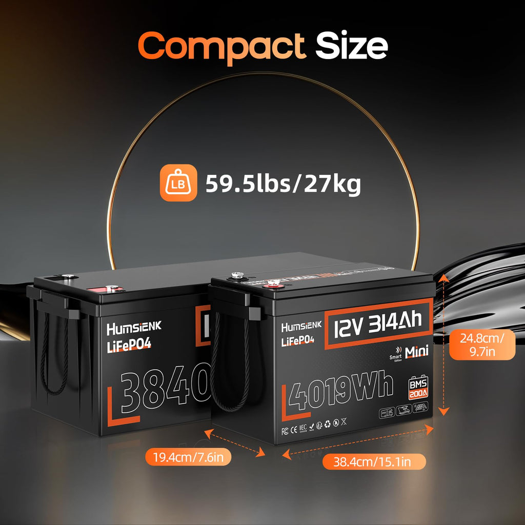 12V 300Ah LiFePO4 Lithium Battery with Bluetooth H519