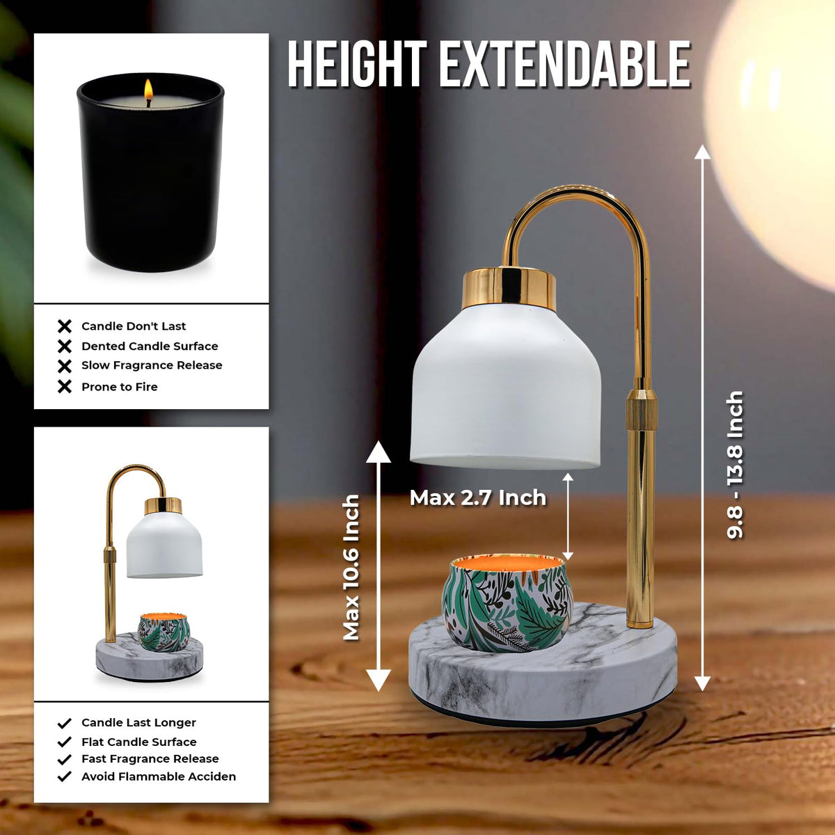 Candle Warmer Lamp with Timer & Dimmer O53311