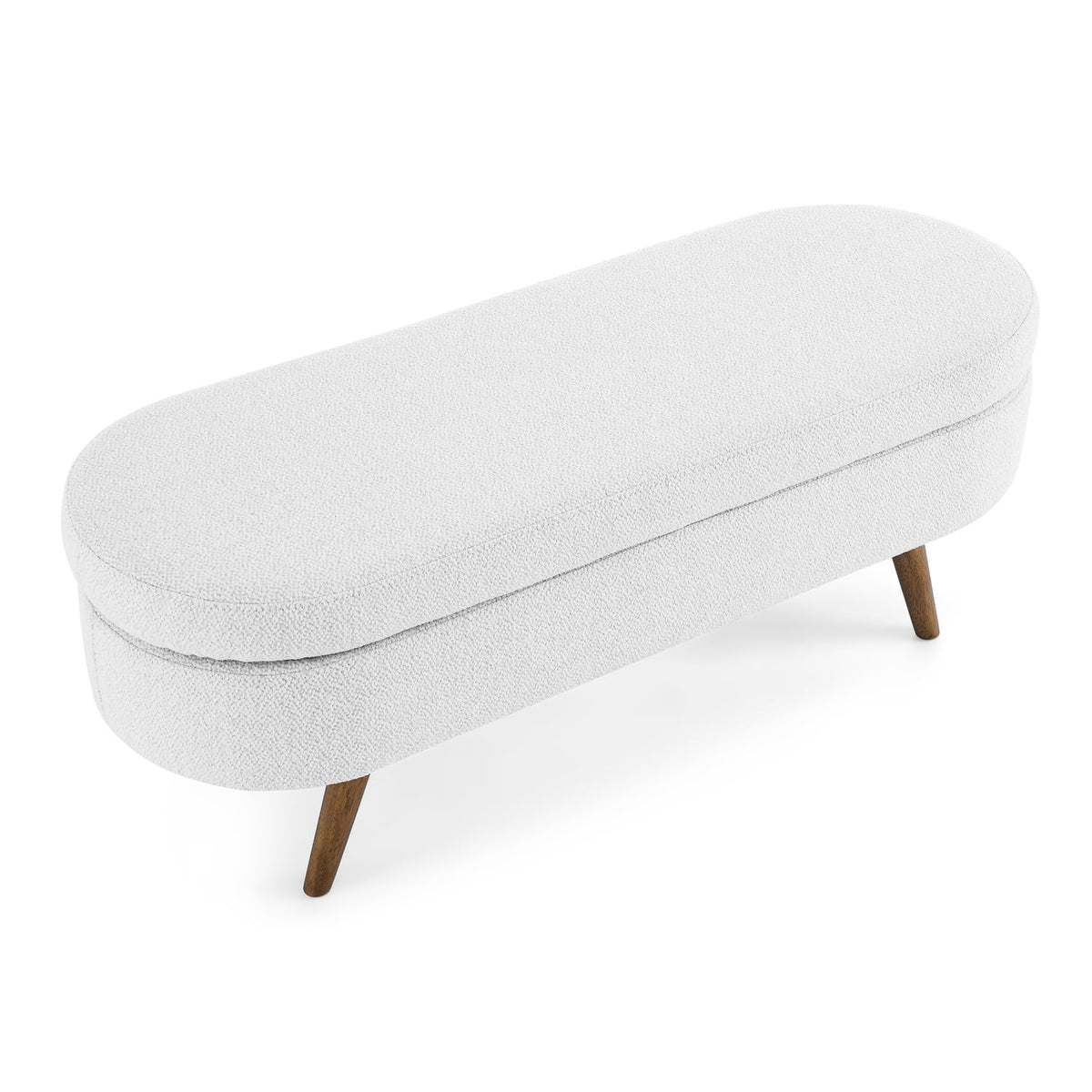 Oval Storage Bench with Rubber Wood Legs K33969