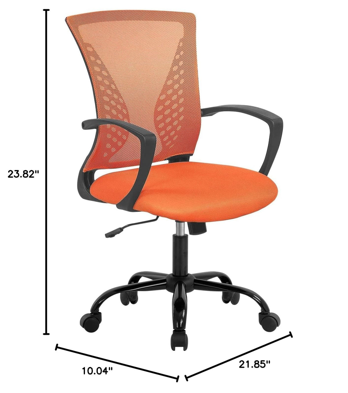 Orange Ergonomic Office Chair with Lumbar Support Armrest U618155