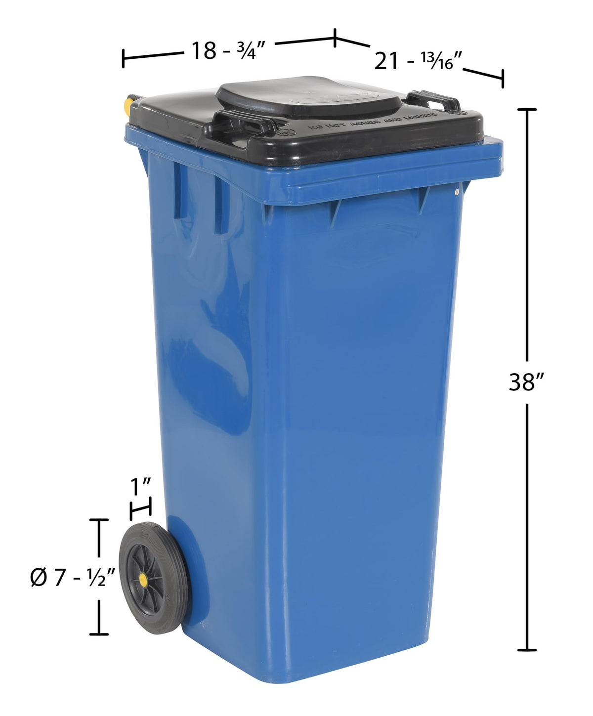 Blue 32 Gallon Polyethylene Trash Can E35843
