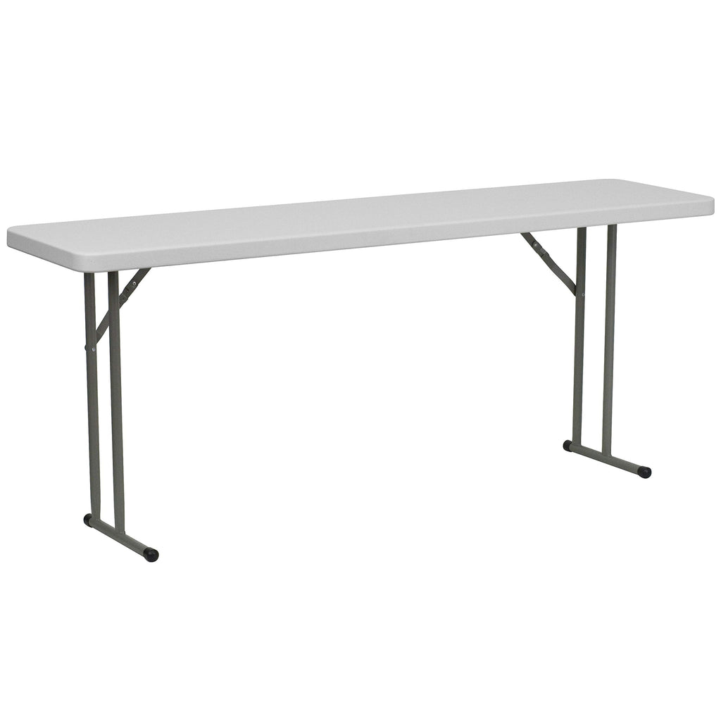 6 Pack 6-Foot Granite White Plastic Folding Training Table Z232