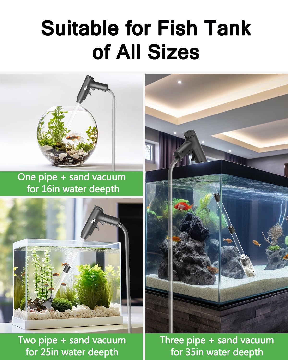 Aquarium Gravel Cleaner with Water Flow Adjustment C787224