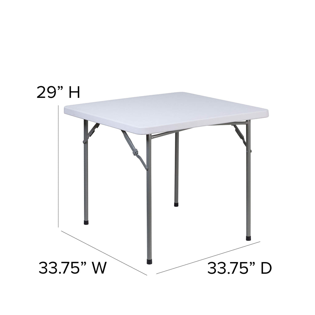 Square Granite White Plastic Game Table N248568