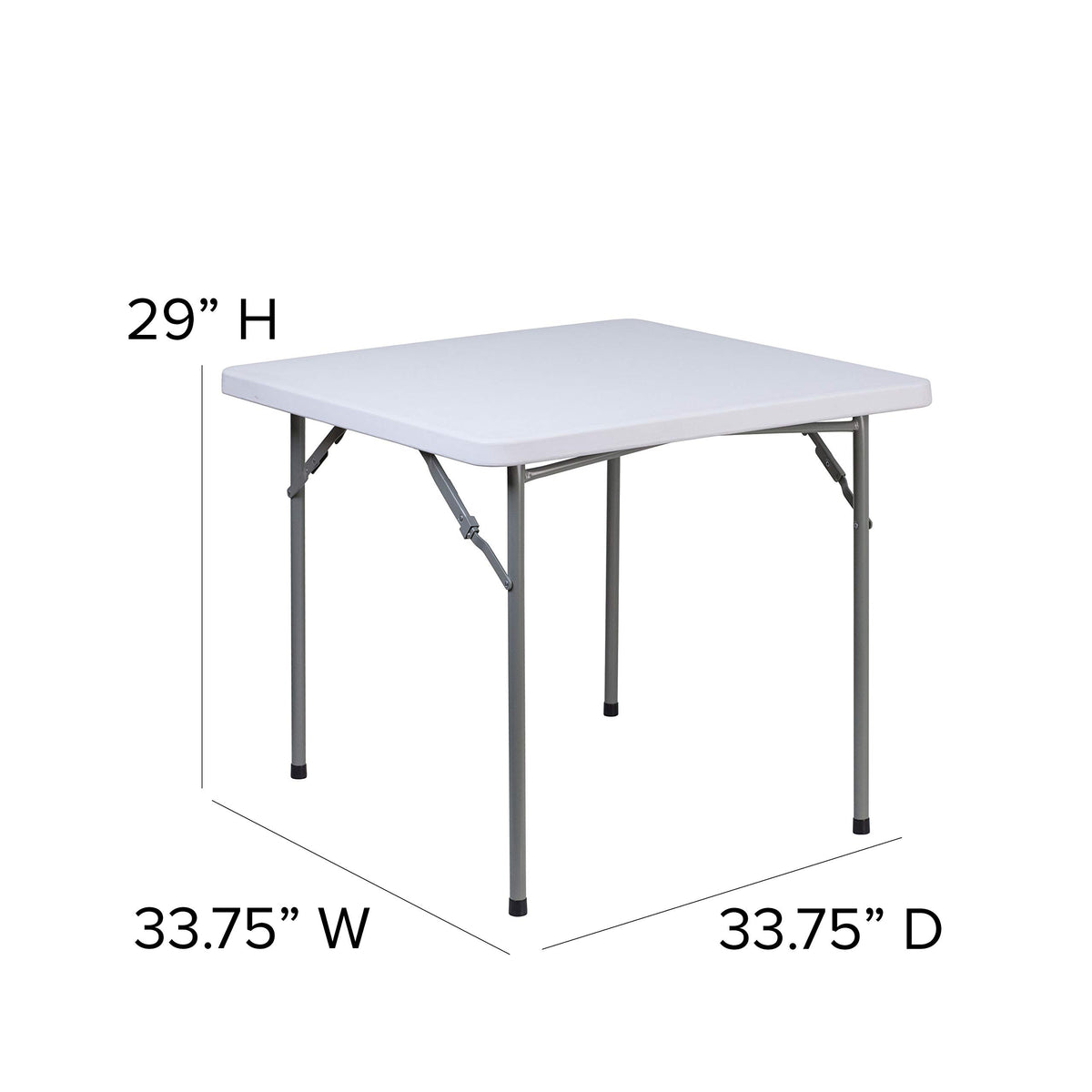Square Granite White Plastic Game Table N248568