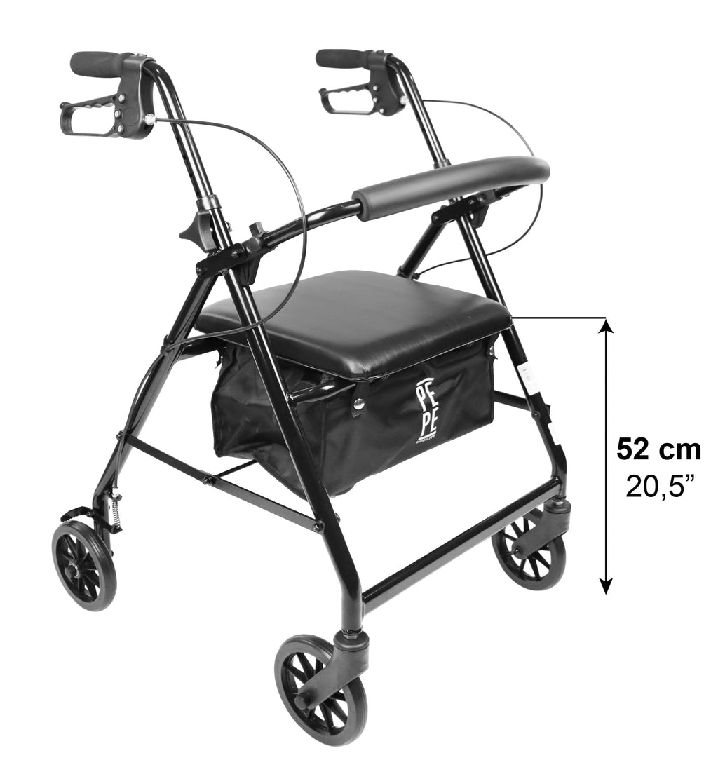 Foldable 4 Wheel Rollator Walker with Seat N35324