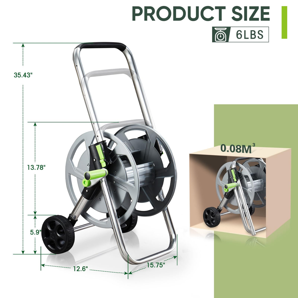 Garden Hose Reel Cart Q508432