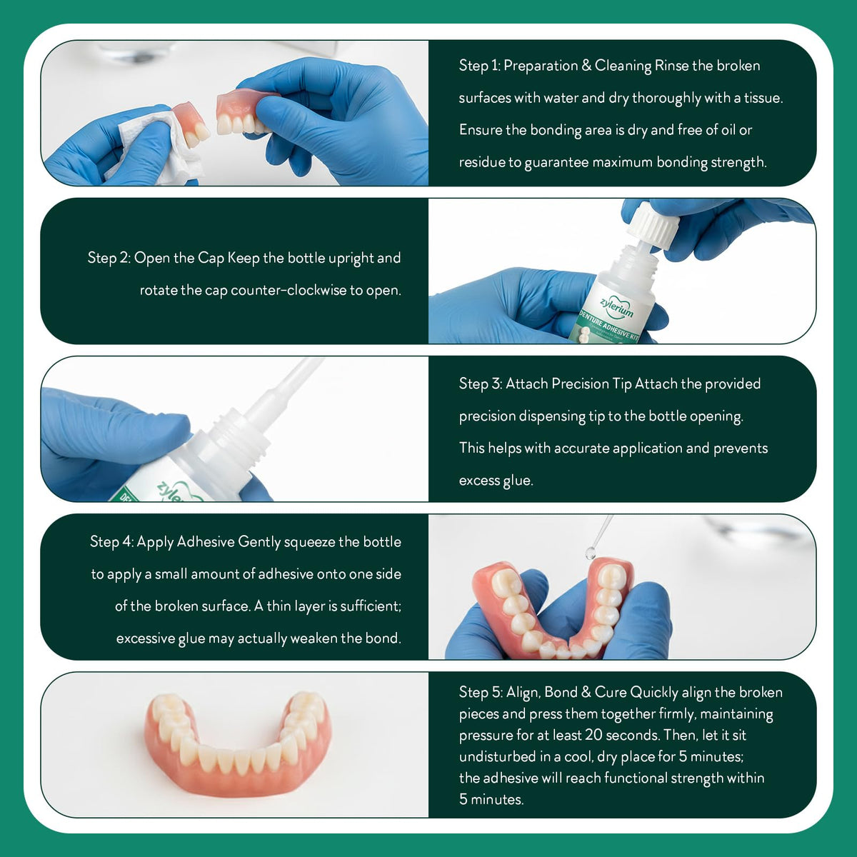 Denture Repair Kit Dental Glue 0.7OZ N990201