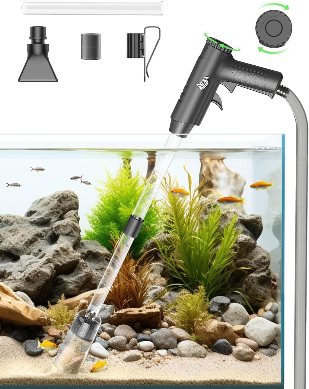 Aquarium Gravel Cleaner with Water Flow Adjustment C787224