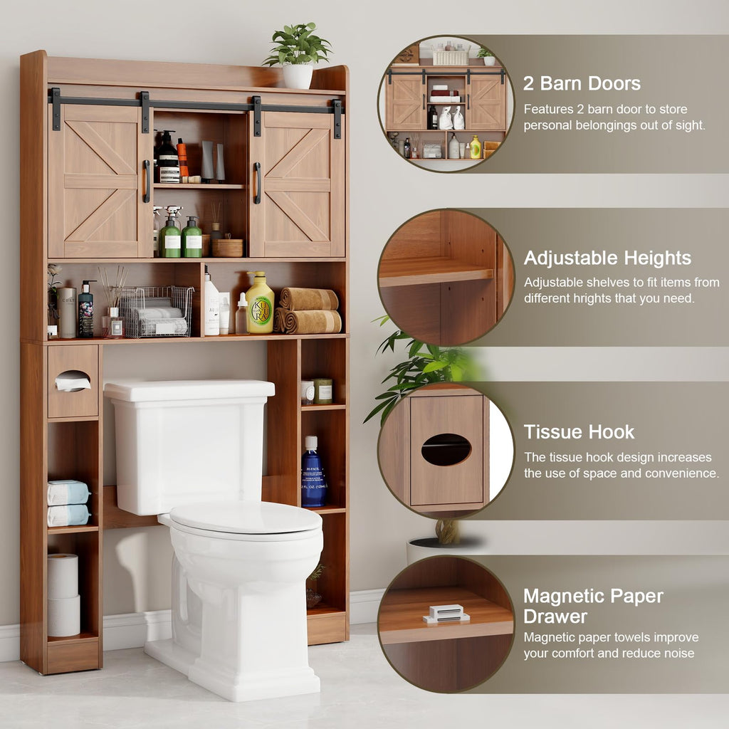 Over The Toilet Cabinet with Sliding Doors N411306