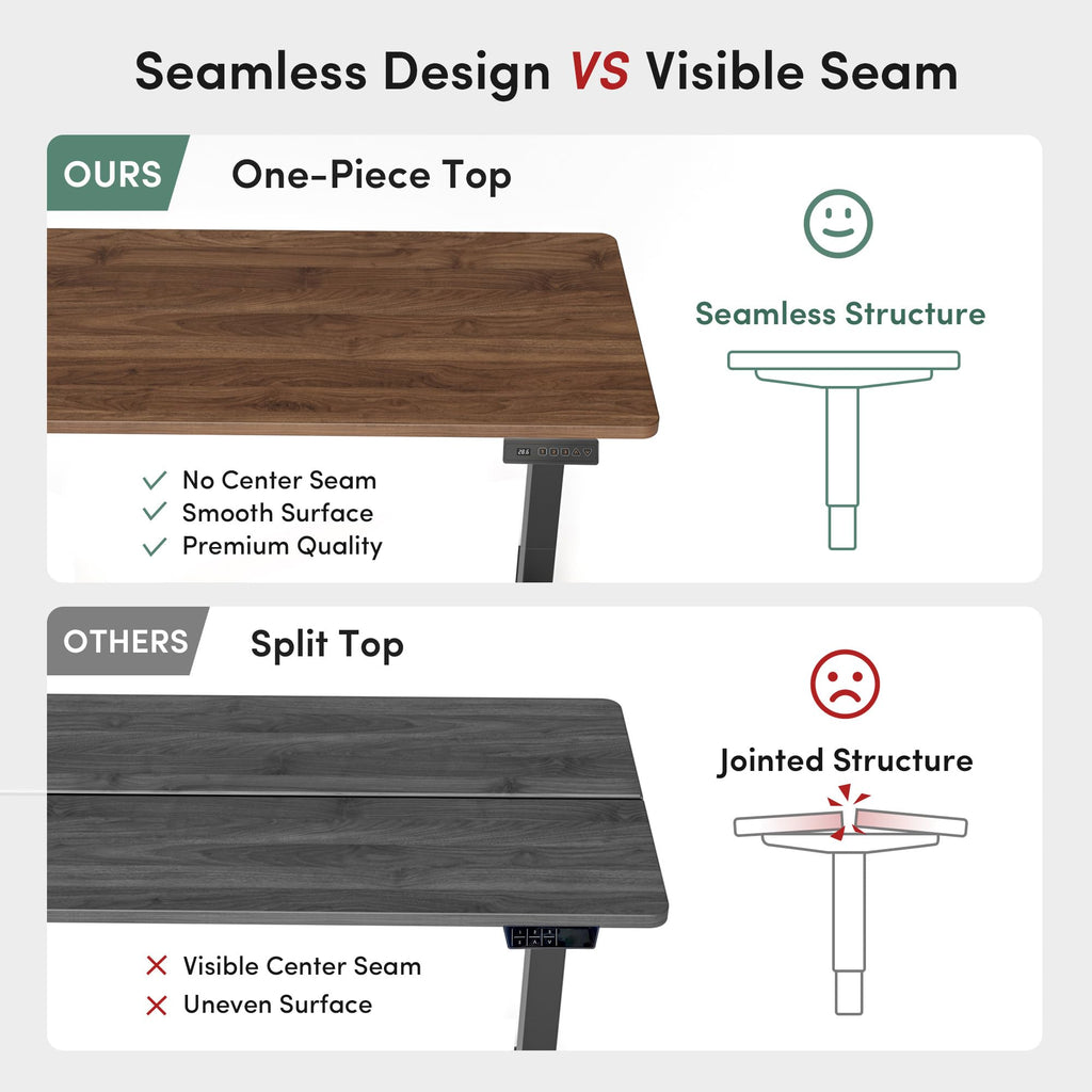 48 x 24 Black Walnut Adjustable Standing Desk O68677