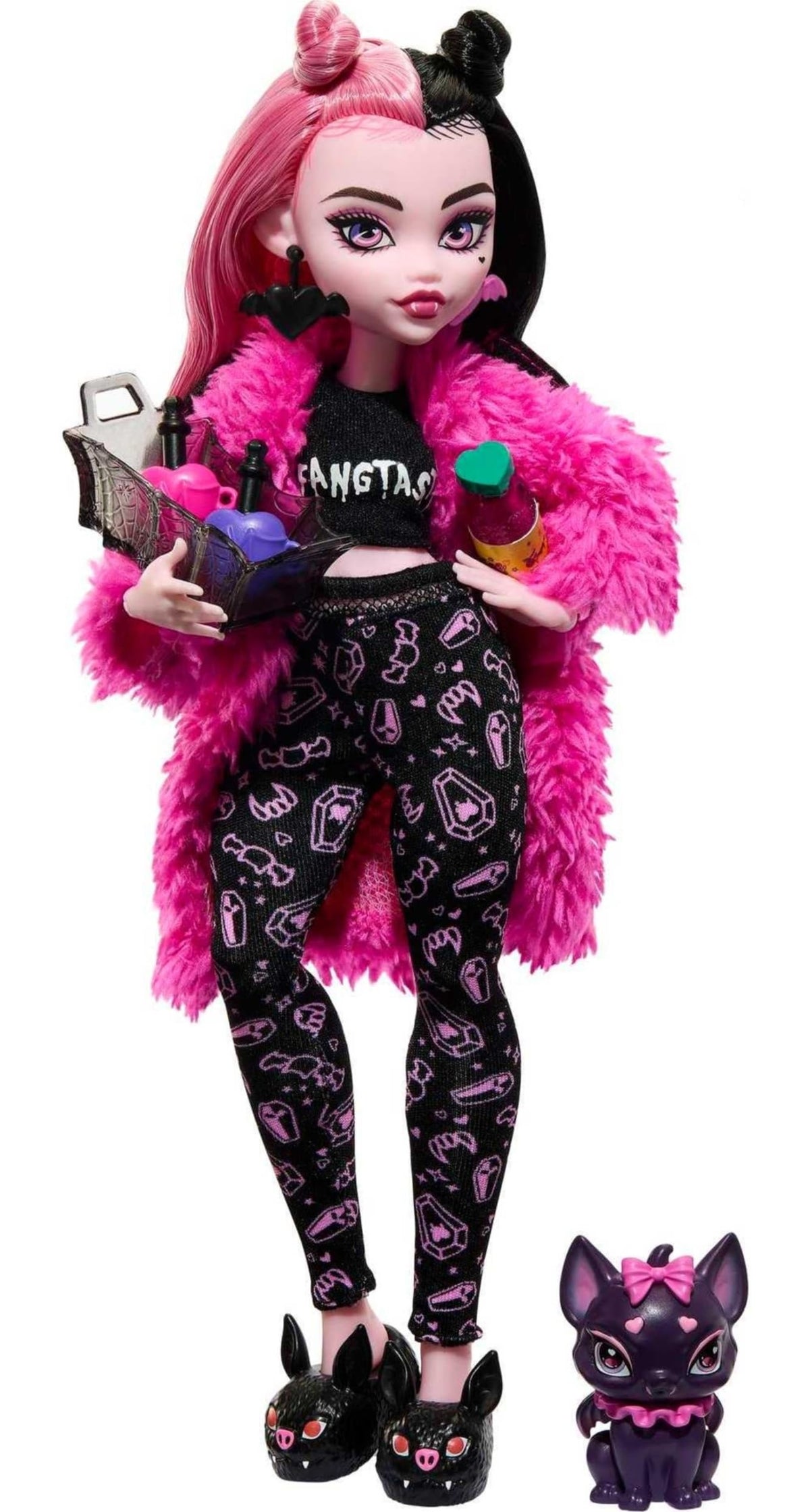 Monster High Doll Set with Pet Bat, Sleepover Clothes & Accessories Q510830