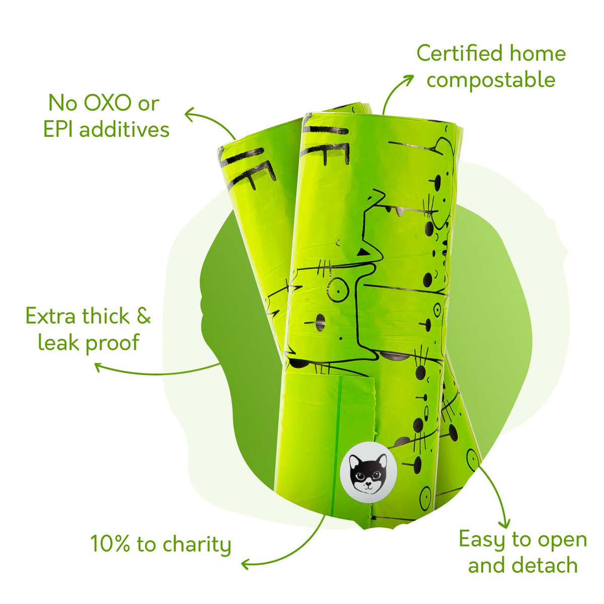Compostable Cat Litter Bags XL 30 Count W801