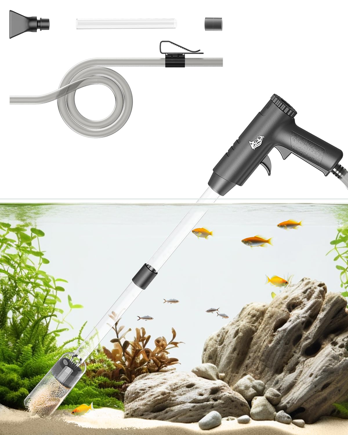Aquarium Gravel Cleaner with Water Flow Adjustment C787224