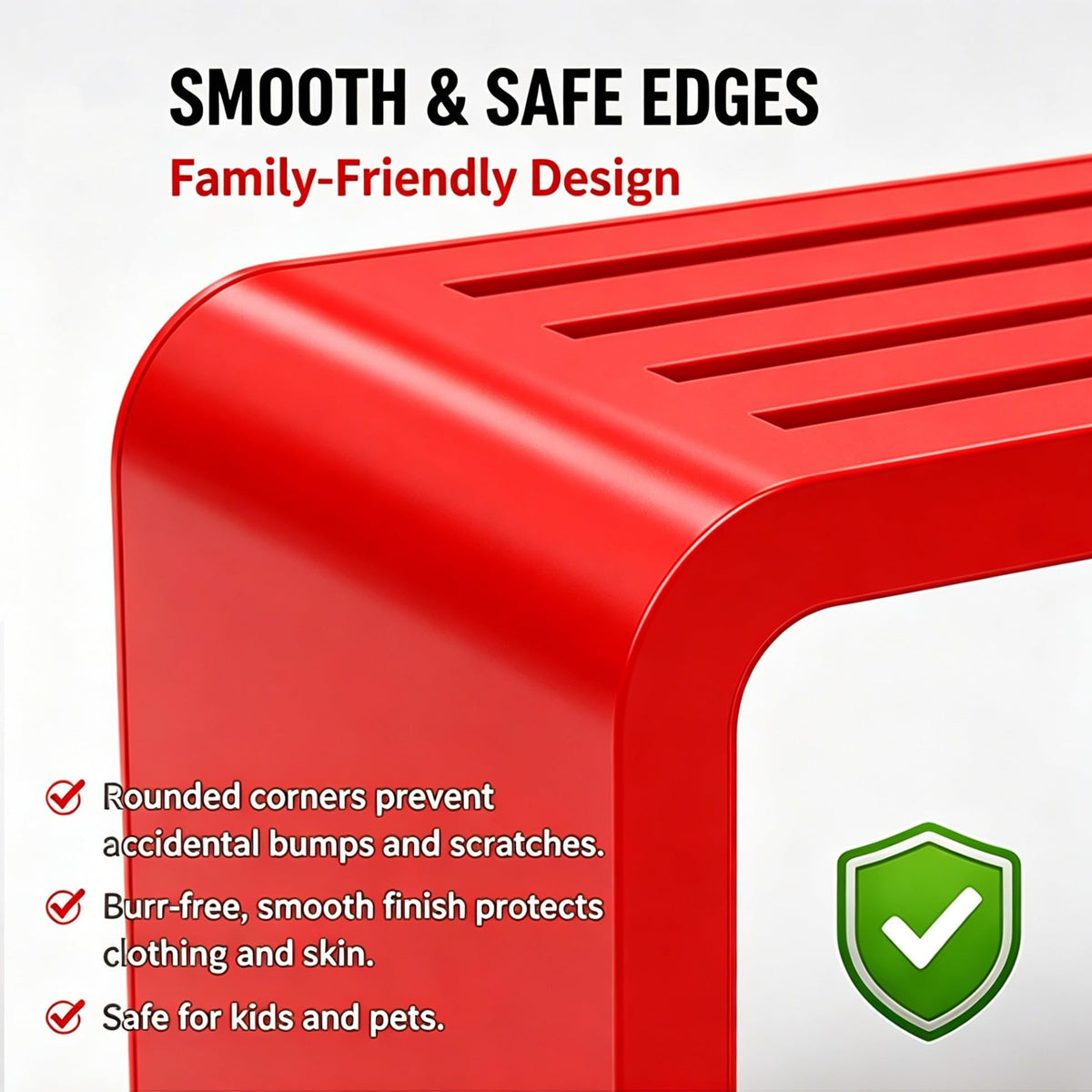 Red Metal Outdoor Patio Garden Bench 660lbs 39in I321563