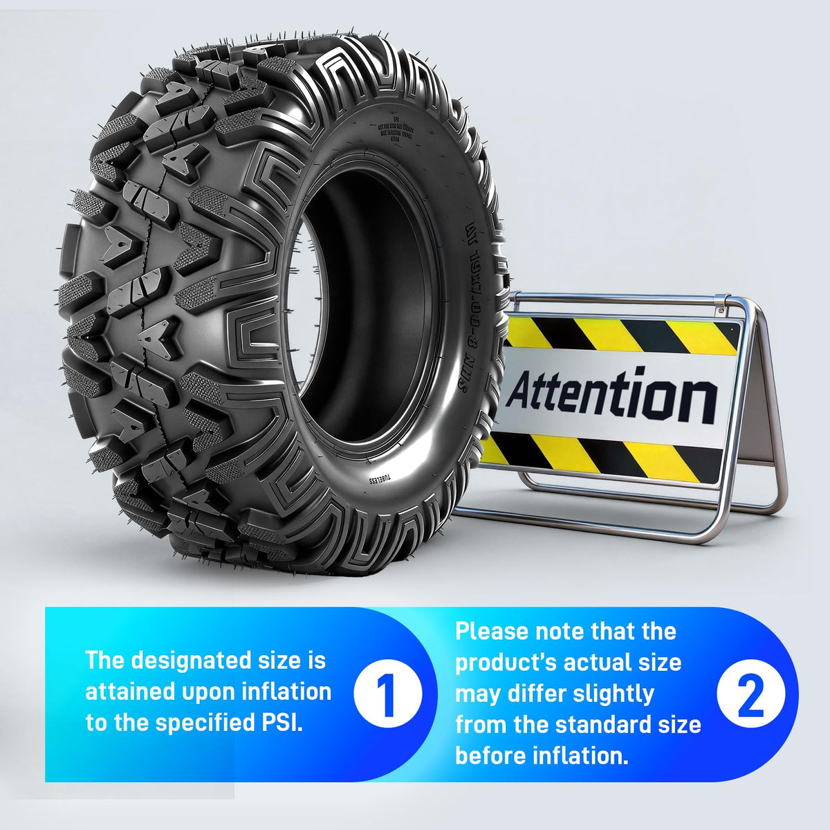 19x7-8 All-Terrain ATV Tires Pack of 2 O401