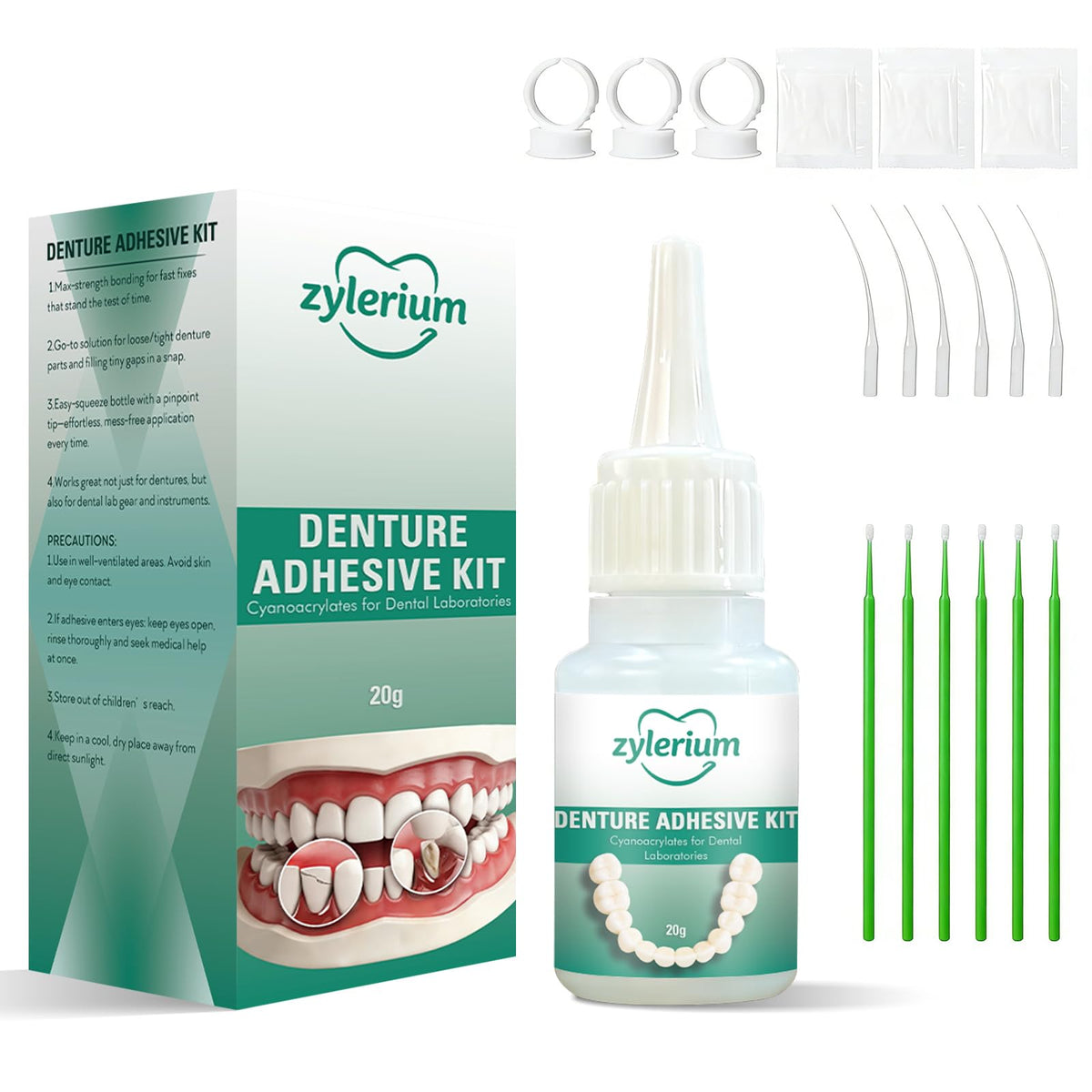 Denture Repair Kit Dental Glue 0.7OZ N990201