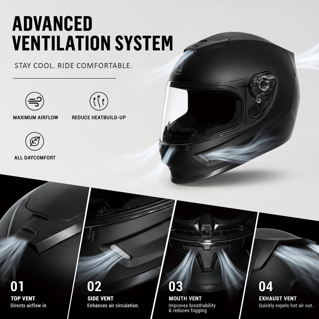 Kids Full Face Motorcycle Helmet DOT Approved M601