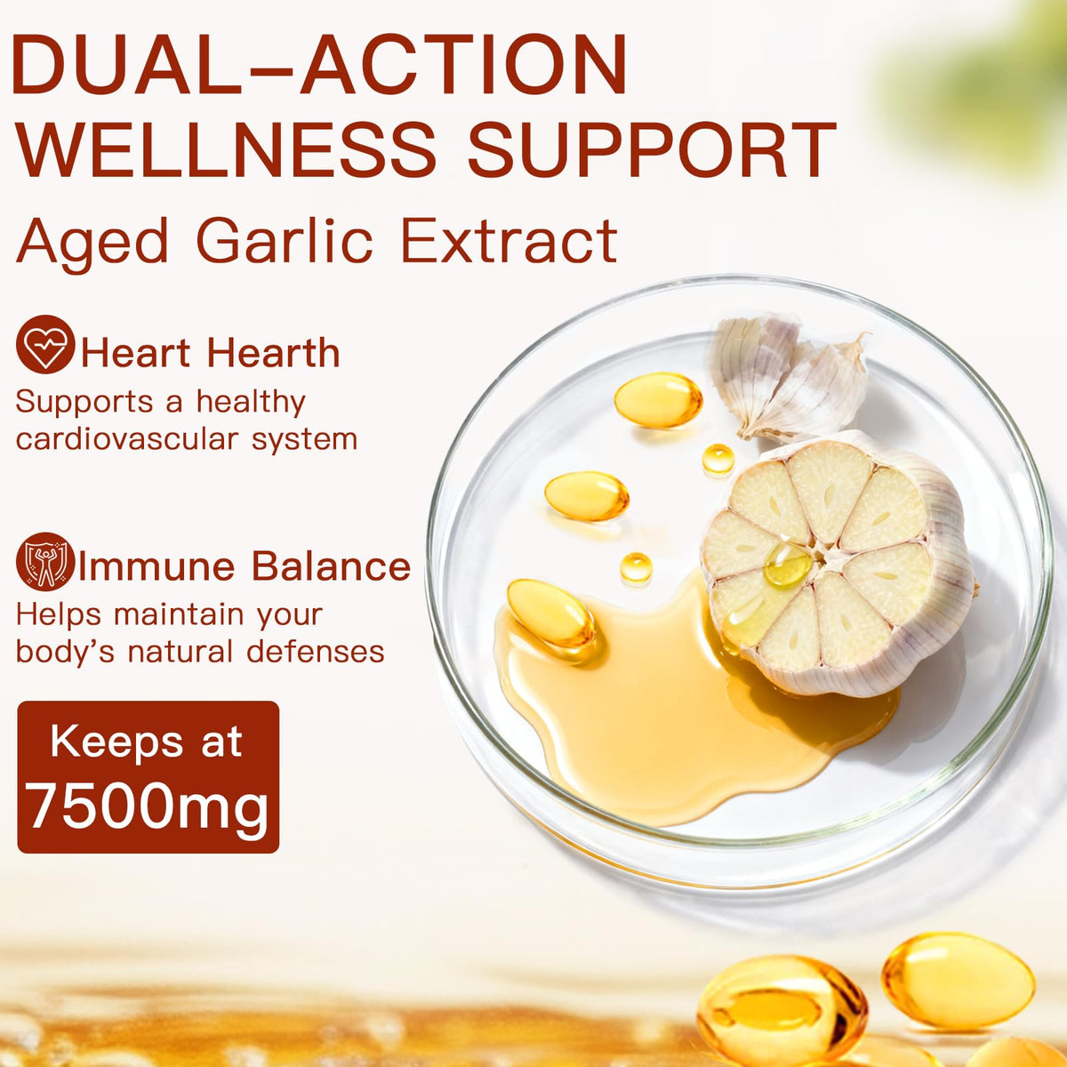 Odorless Organic Aged Garlic Extract Capsules F894482