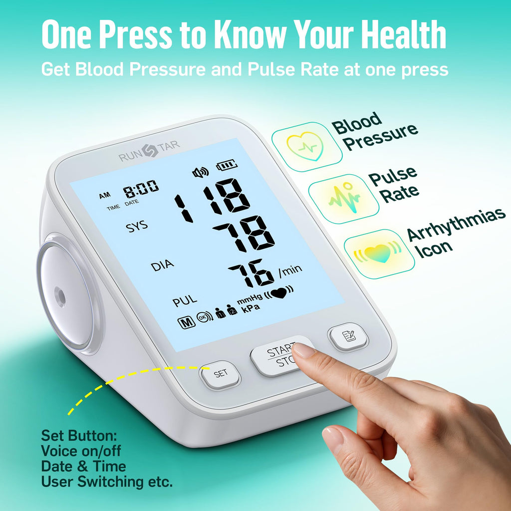 Upper Arm Blood Pressure Monitor with Wide Range Cuff, Grey N111