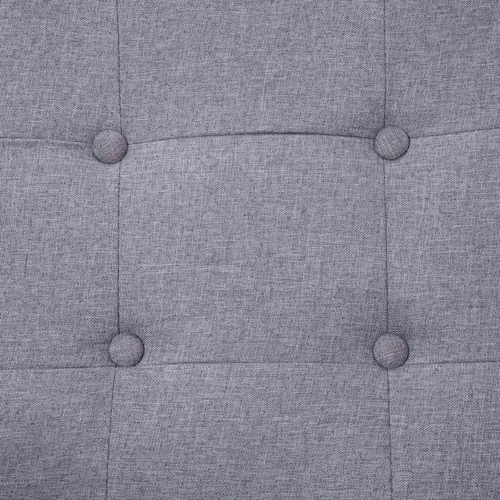 Light Gray 2-Seater Fabric Loveseat Sofa with Steel Legs Z4626