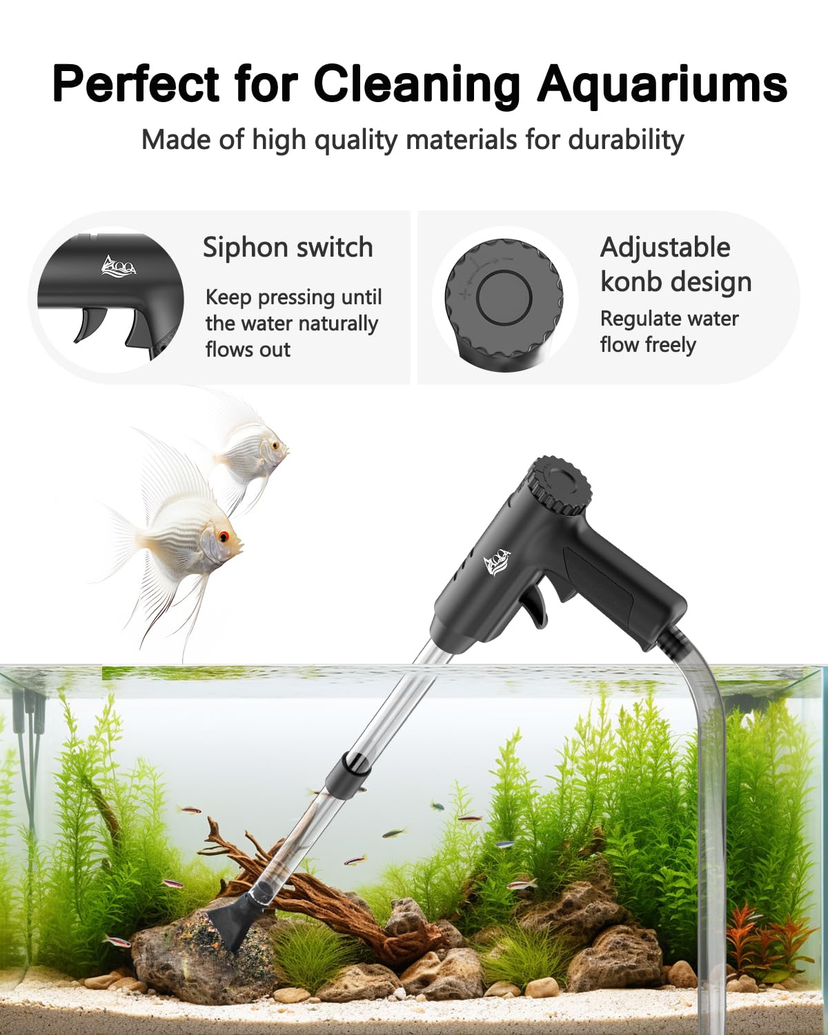 Aquarium Gravel Cleaner with Water Flow Adjustment C787224