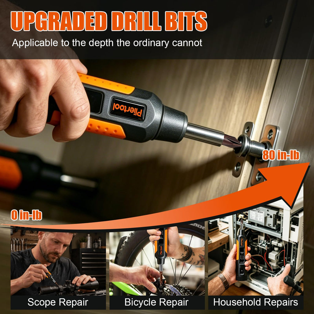 42Pcs Preset Torque Screwdriver Set 10-80 Inch Pound U638