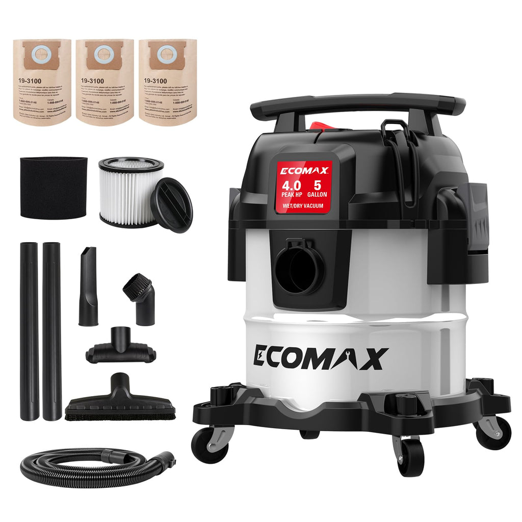 5 Gallon Stainless Steel Wet and Dry Shop Vacuum Q47859