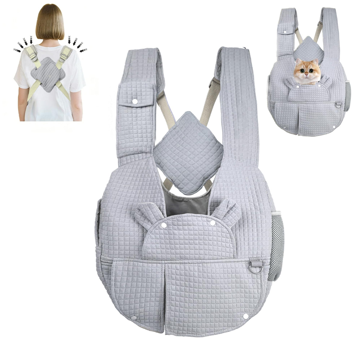 Portable Pet Front Backpack for Small Dogs and Cats O255