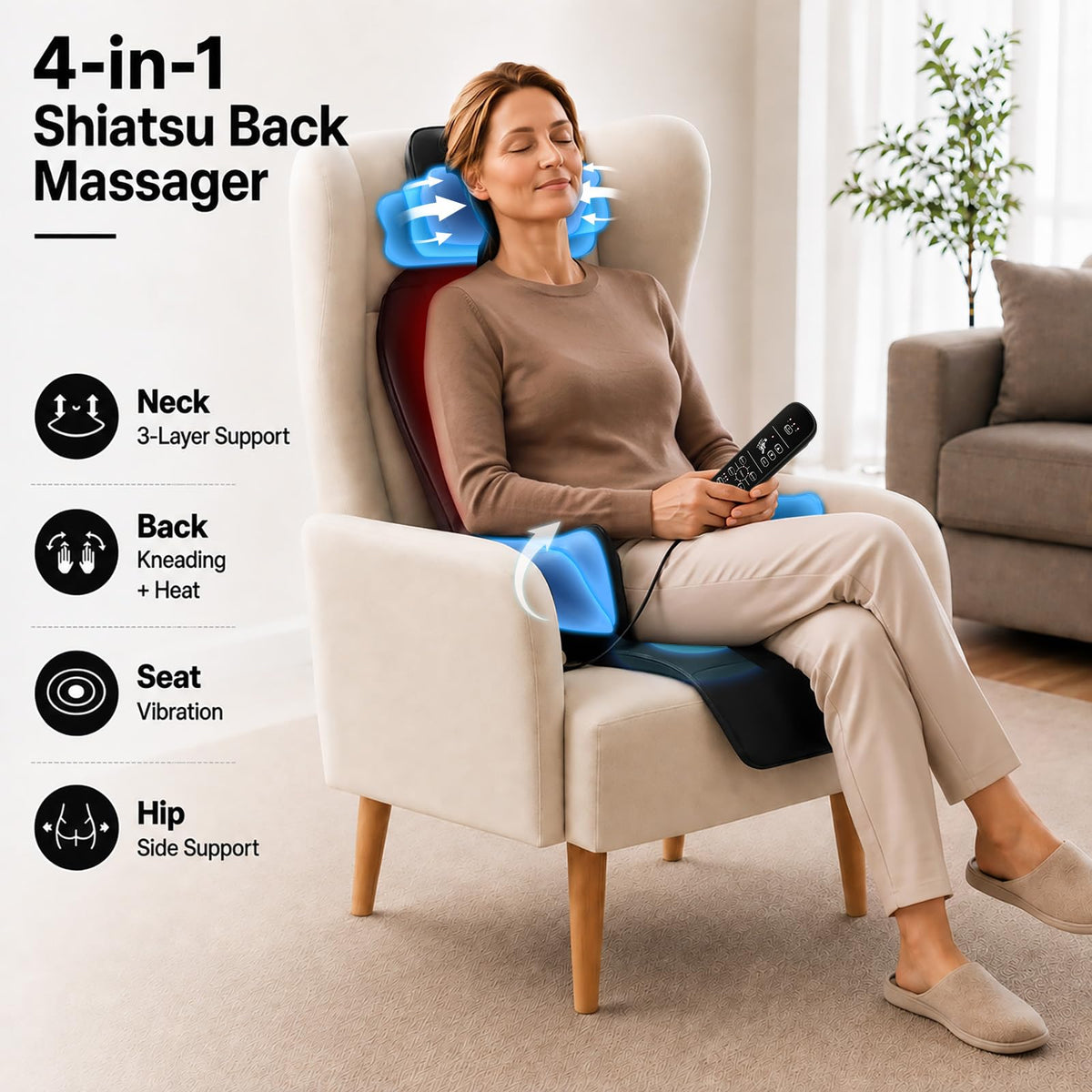 Shiatsu Back Massager with Heat Z855