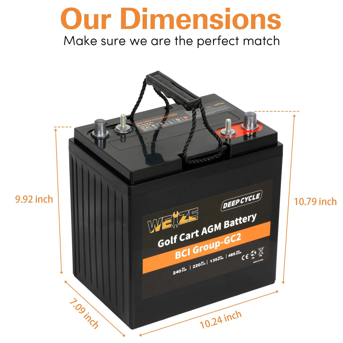 6V 240ah Deep Cycle AGM Battery Z8079