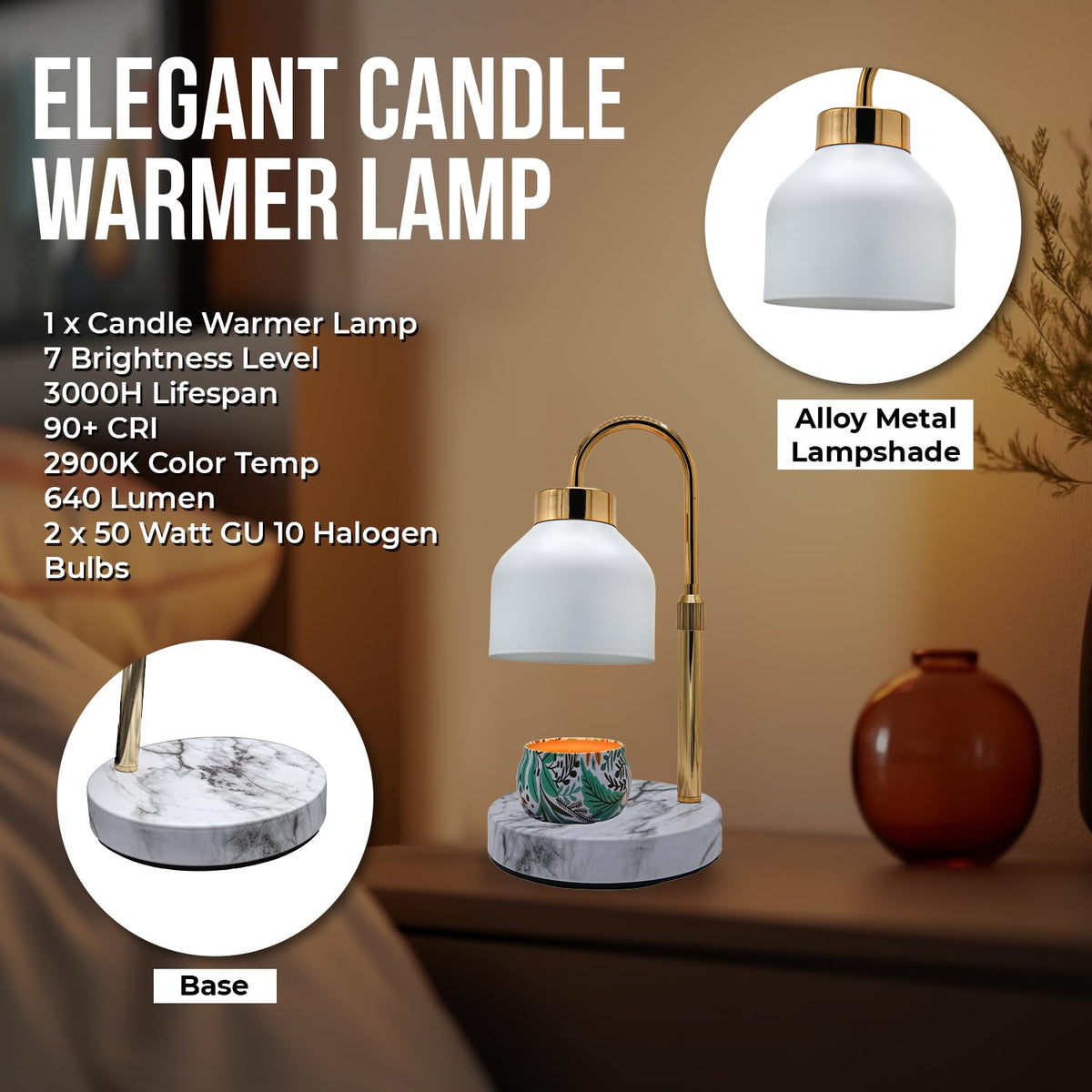 Candle Warmer Lamp with Timer & Dimmer O53311