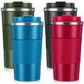 4 Pack 17oz Stainless Steel Insulated Coffee Mug with Lid P5480
