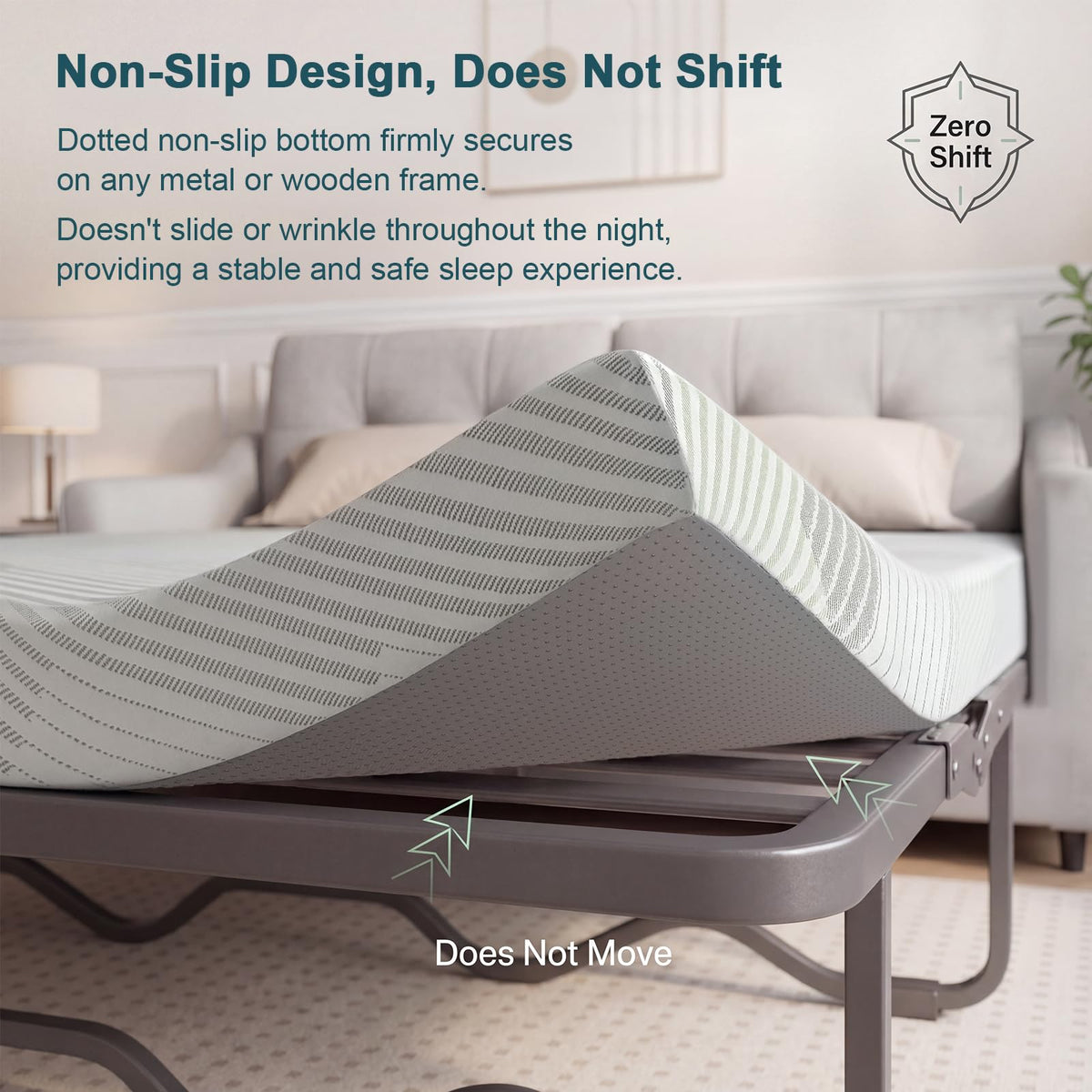 4 Inch Memory Foam Sofa Bed Mattress with Removable Washable Cover A743