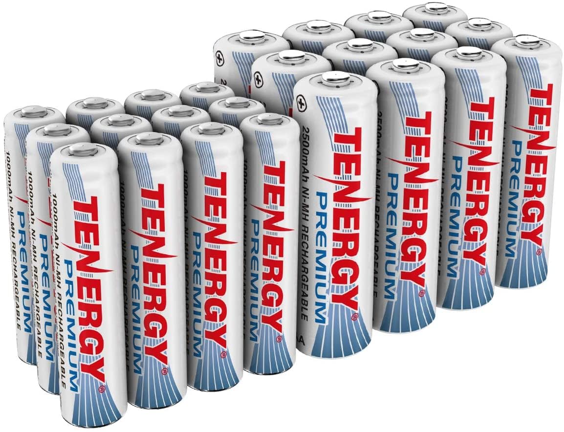 12xAA and 12xAAA Rechargeable Batteries, 24 Pack Z5906