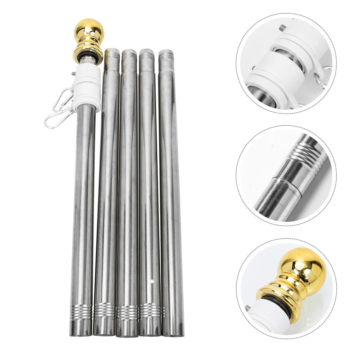 Detachable Flag Pole Kit Stainless Steel U4041