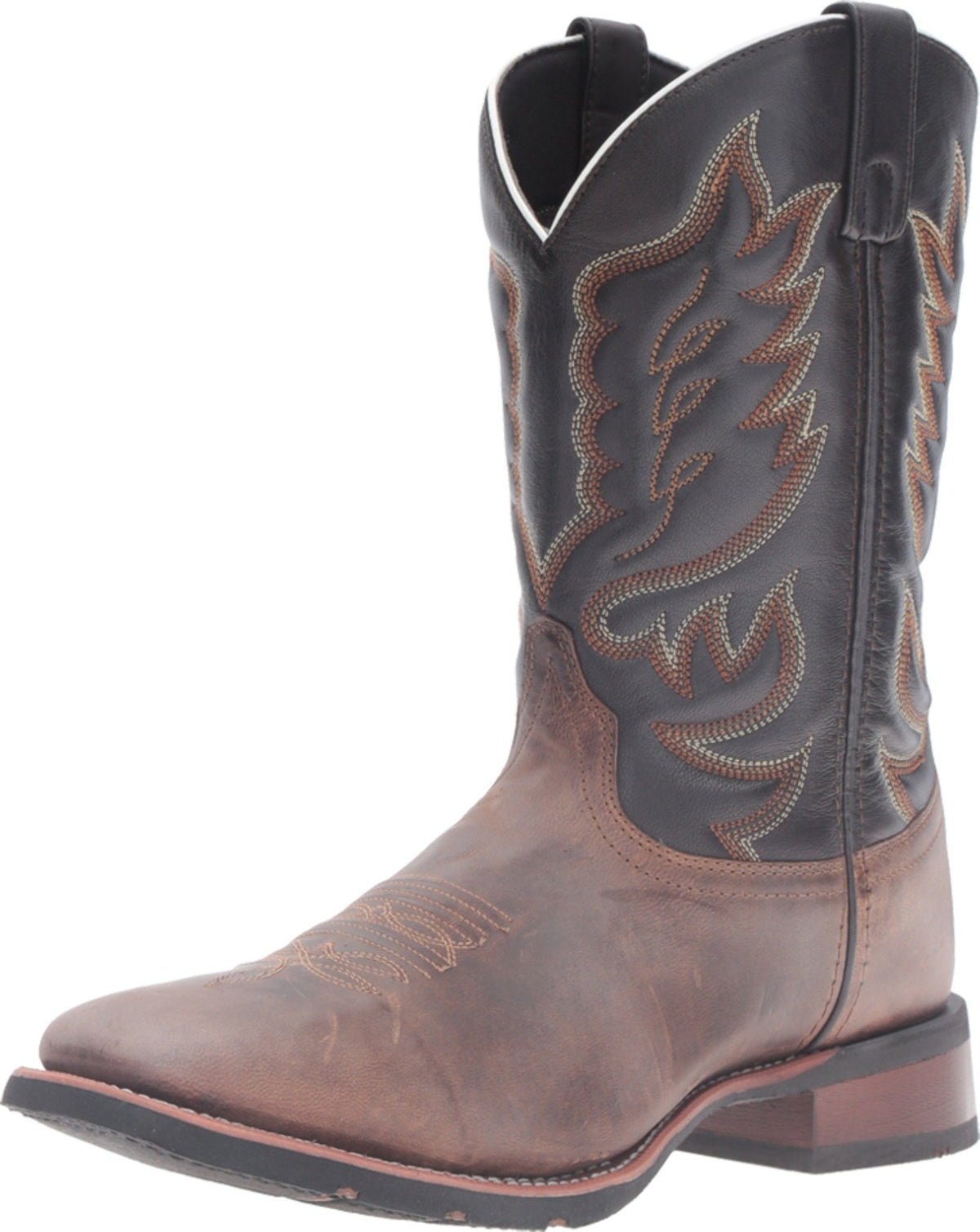 Brown Mid Calf Square Toe Pull On Boots T786709