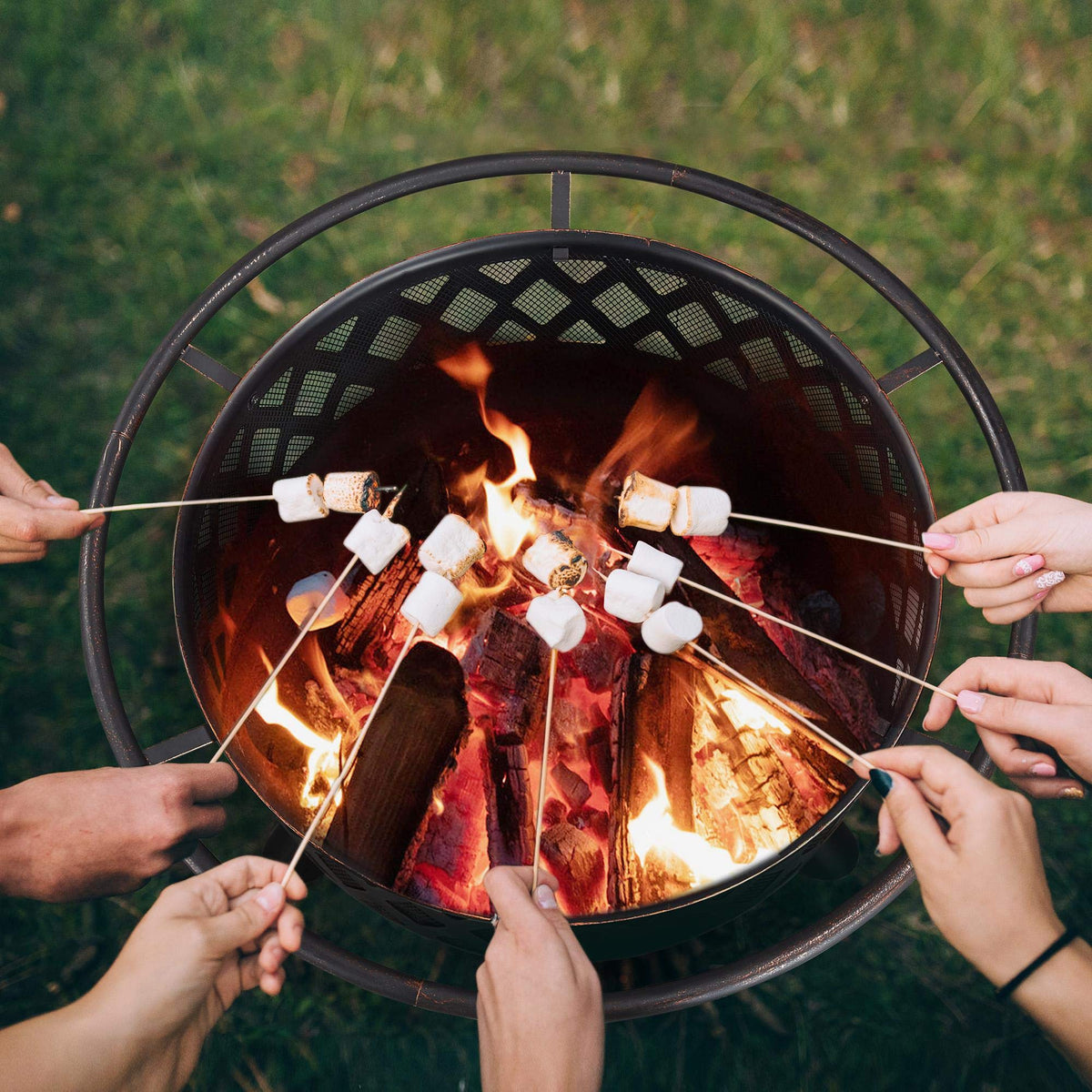 36in Wood Burning Fire Pit with Spark Screen K86868