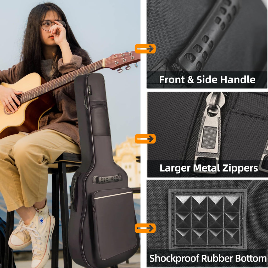 3/4 Size 36 Inch Acoustic Guitar Case Soft Padded Waterproof Gig Bag W997