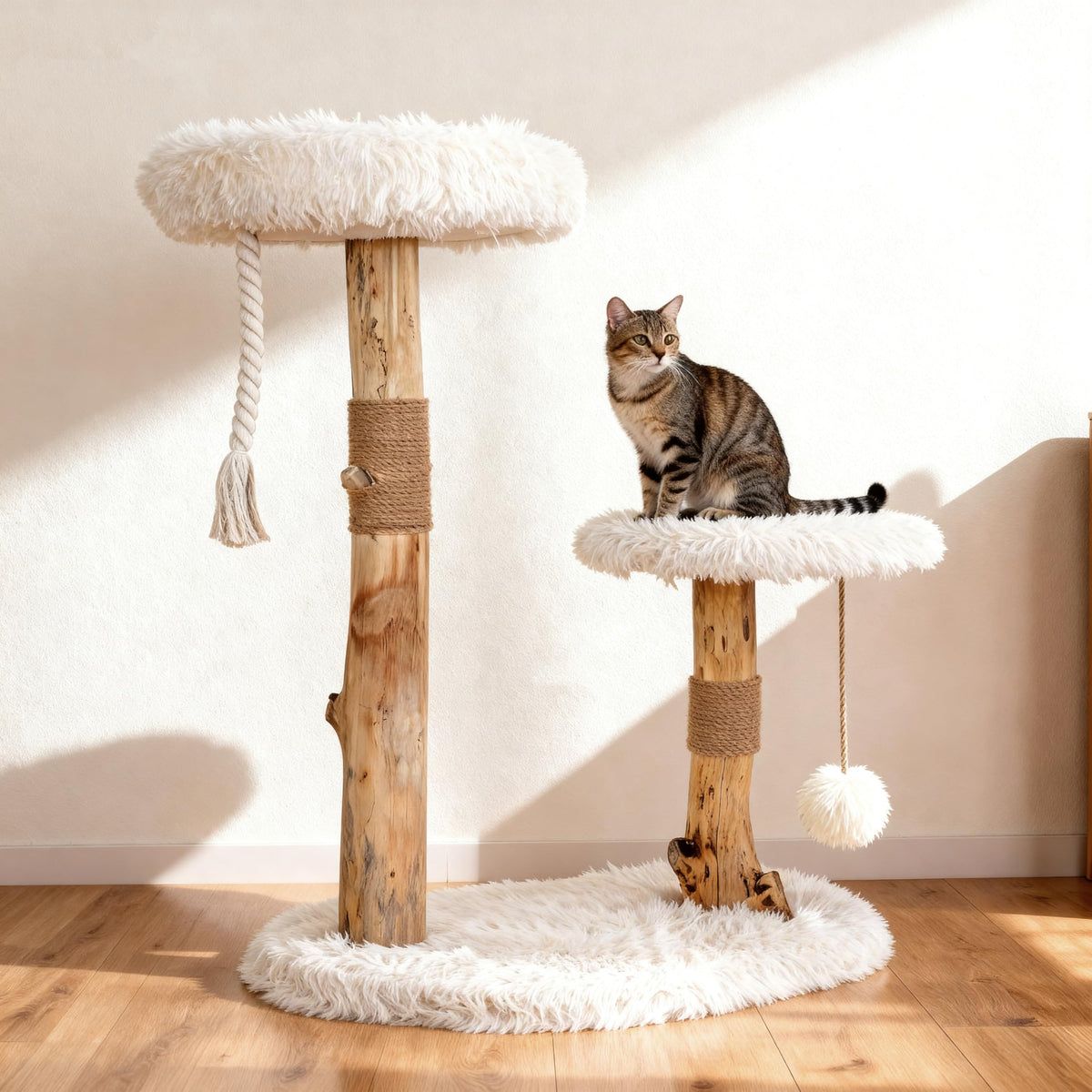 Modern Cat Tree Tower with Sisal Scratching Post J930