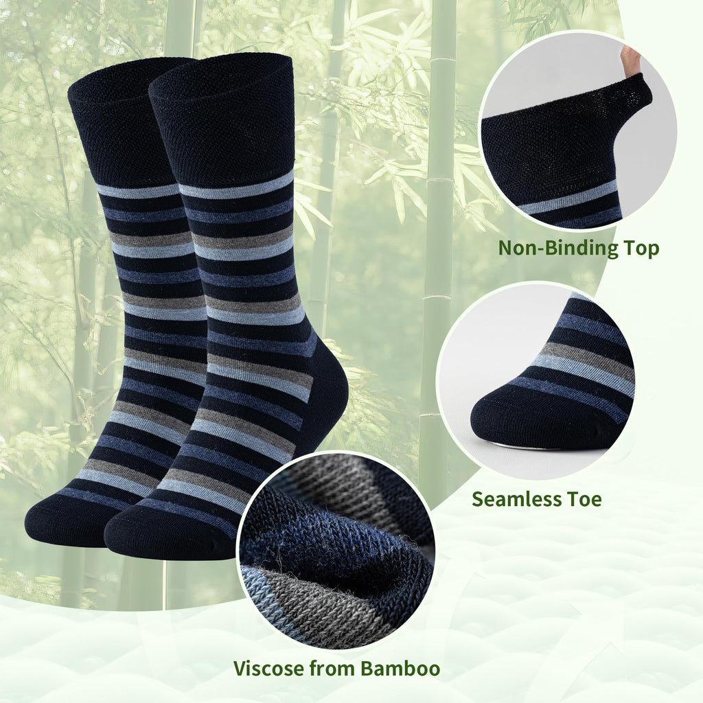 Viscose from Bamboo Non Binding Top Crew Socks G43780