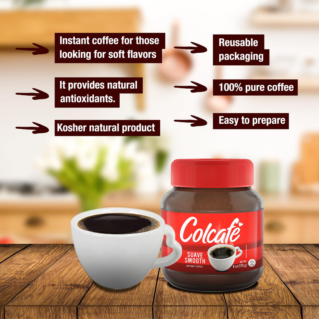 Instant Coffee 100% Colombian 6 Ounce (Pack of 4) Y9700