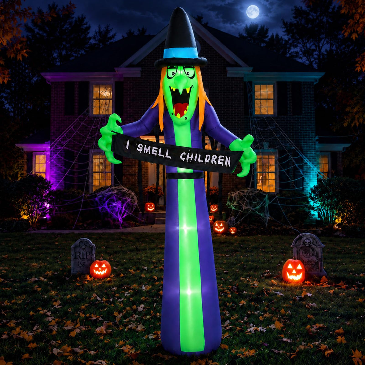 8FT LED Inflatable Witch Yard Decor K951362