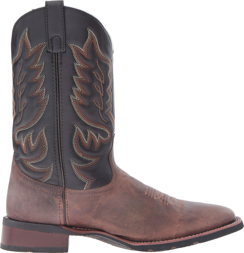 Brown Mid Calf Square Toe Pull On Boots T786709